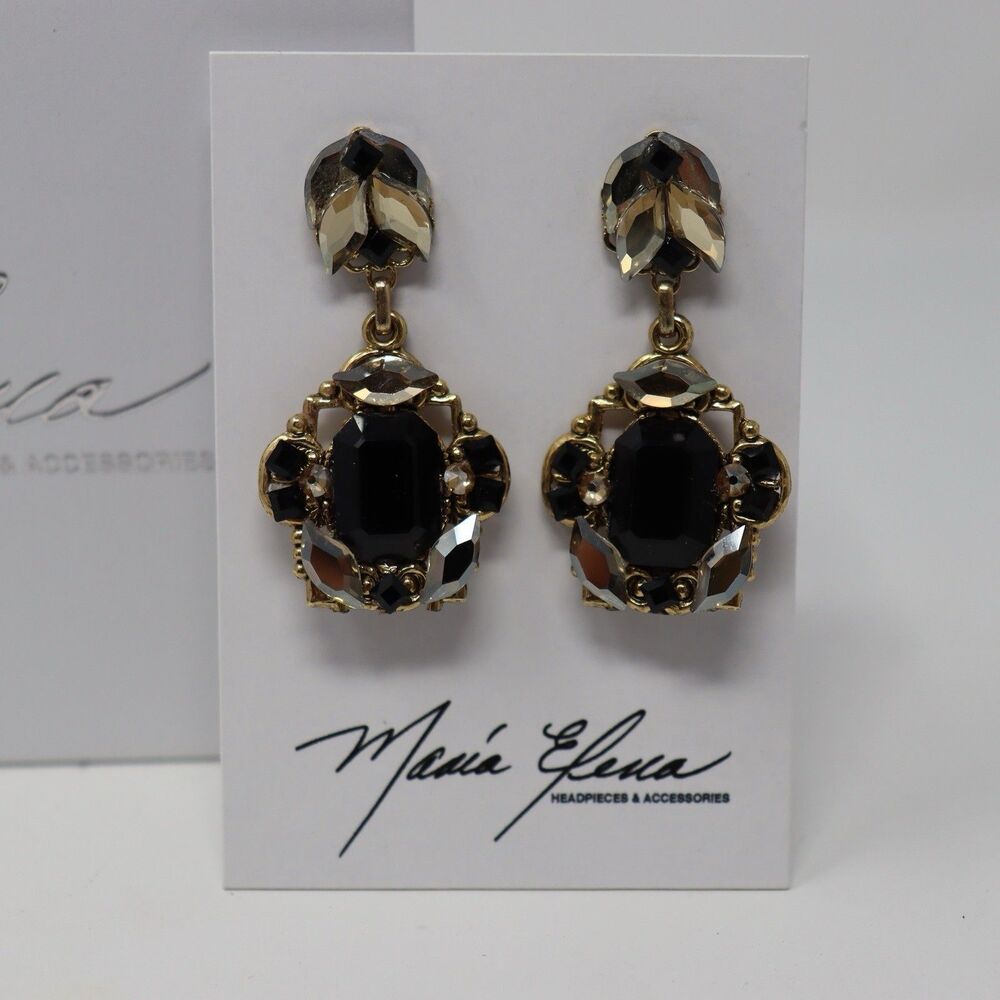 MARIA ELENA  E 22-56-G Crystal Drop Formal Bridal Earrings Formal Jewelry NEW
